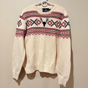 American Living Cream Fair Isle Crewneck Sweater XL